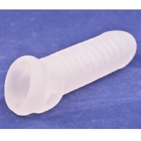  Penis Extender with Texture Inside, very soft and pliable, CLEAR FROSTED